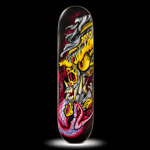 Golden Skull Skateboard
