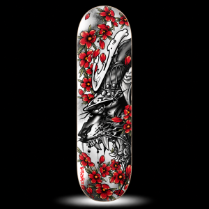 Black Wolf Samourai Skateboard